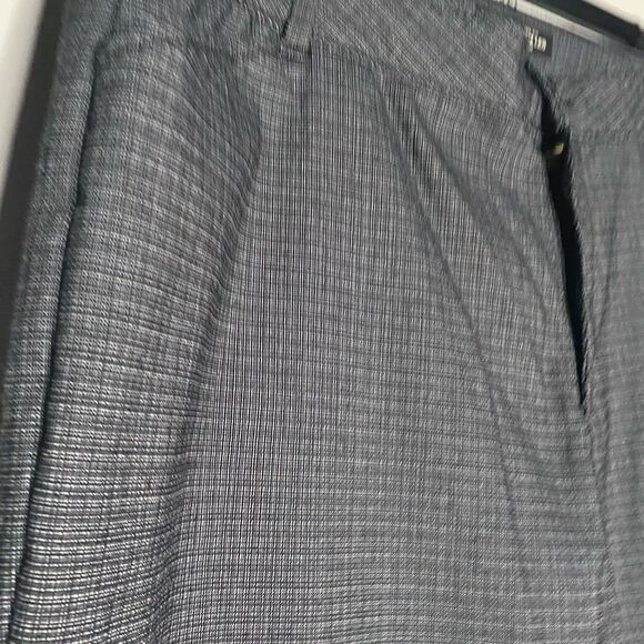 Women’s Lee Relaxed Fit Mid Rise Straight Leg Pants Gray  Plaid Size 18 Long - Picture 6 of 10